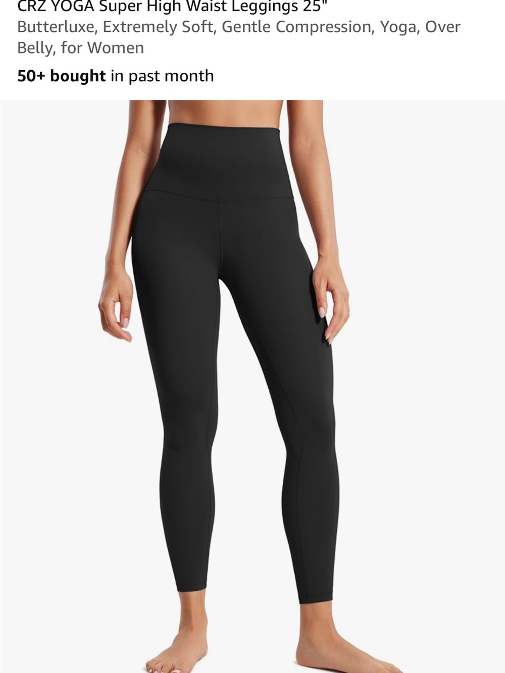 CRZ YOGA Super High-Waist Leggings in Black